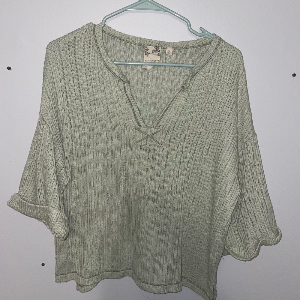 Sage Green Knit Sweater